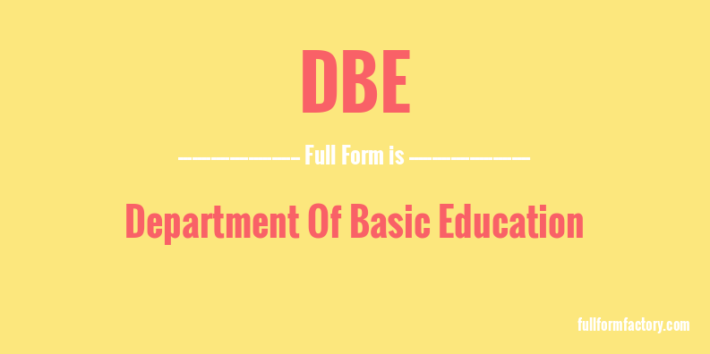 dbe-full-form