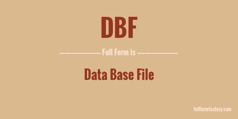 dbf-full-form