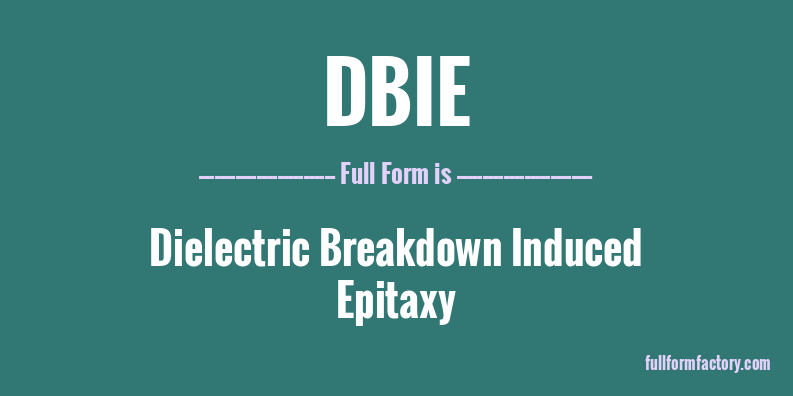 dbie-full-form