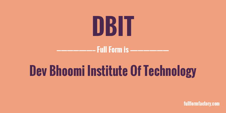 dbit-full-form