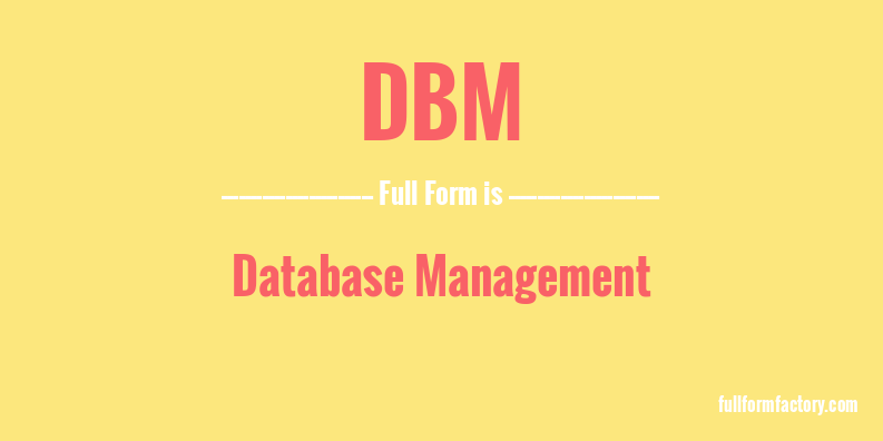 dbm-full-form
