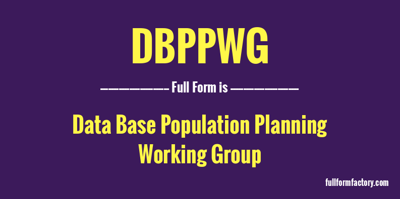 dbppwg-full-form