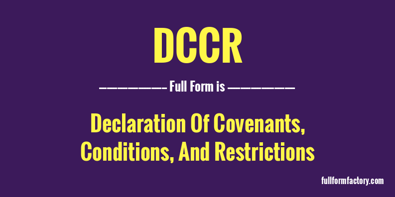 dccr-full-form