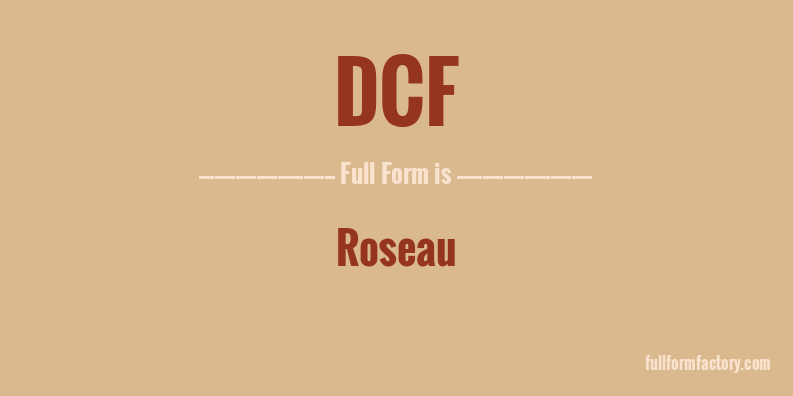 dcf-full-form
