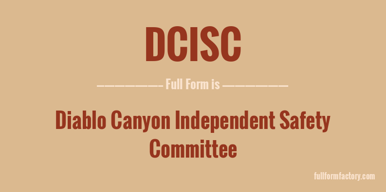 dcisc-full-form