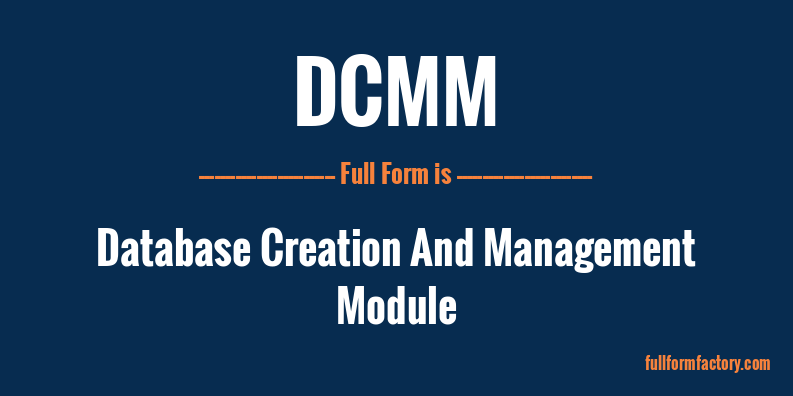 dcmm-full-form