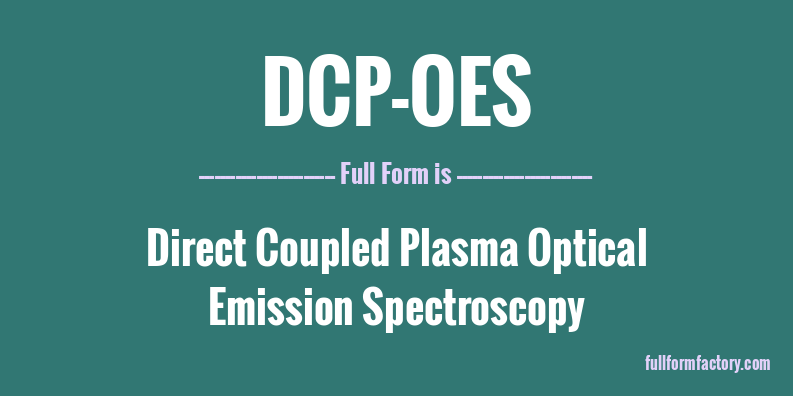 dcp-oes-full-form