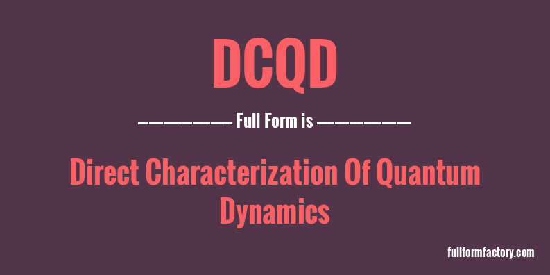 dcqd-full-form