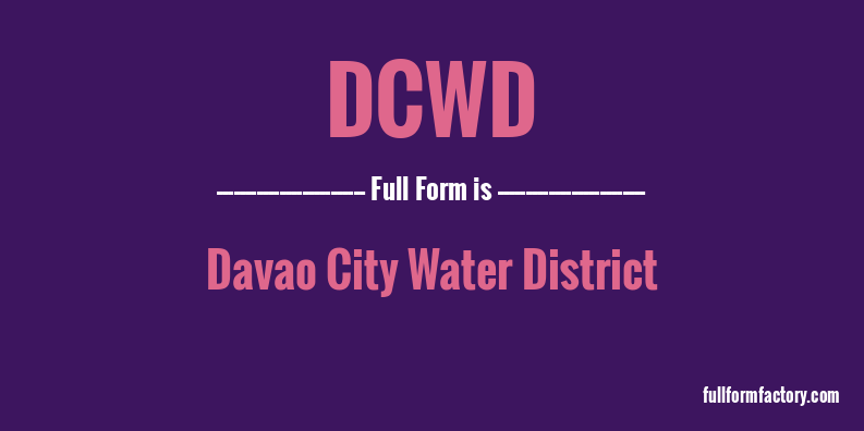 dcwd-full-form
