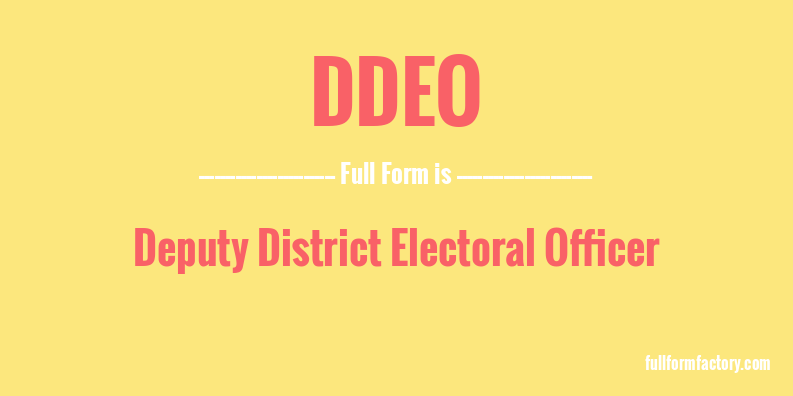 ddeo-full-form
