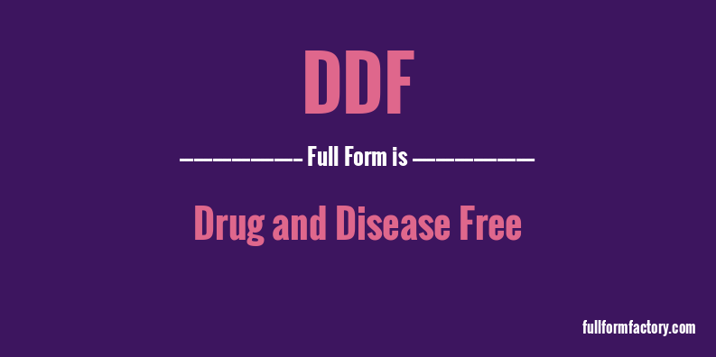ddf-full-form