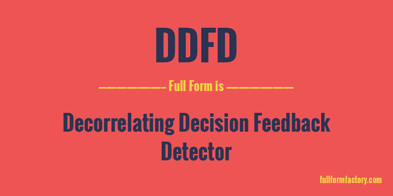 ddfd-full-form