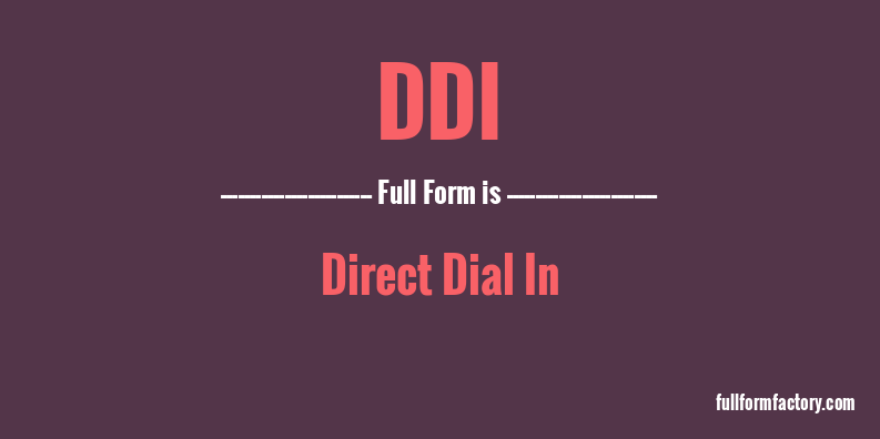 ddi-full-form