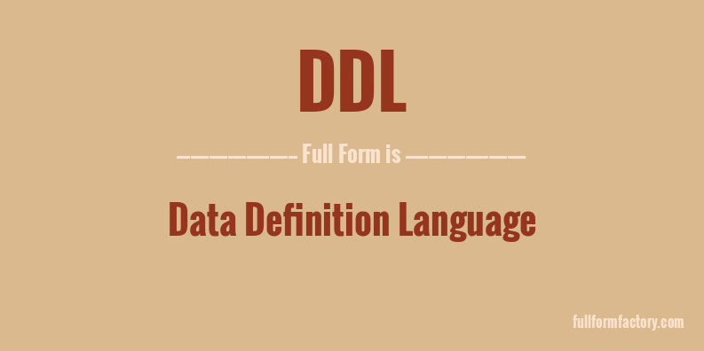 ddl-full-form
