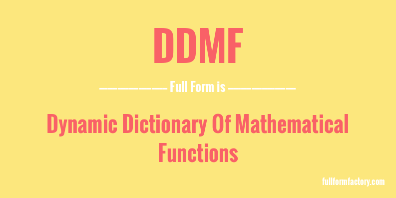 ddmf-full-form