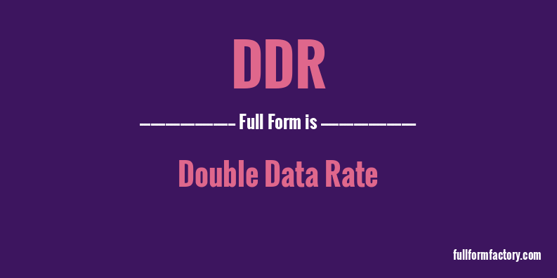 ddr-full-form