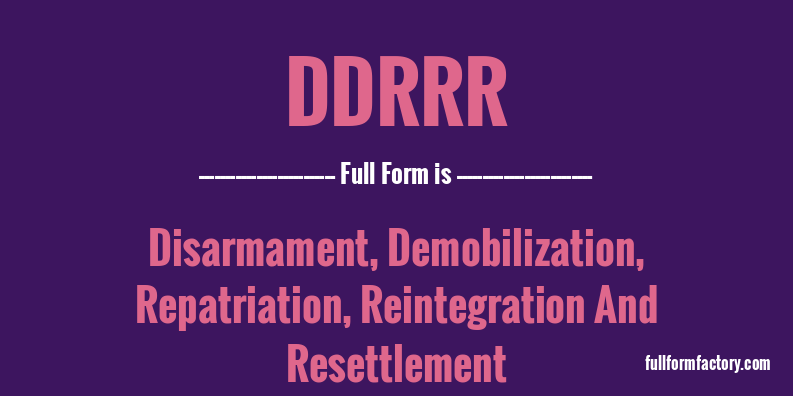 ddrrr-full-form