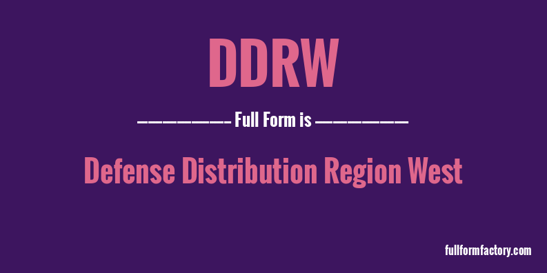 ddrw-full-form