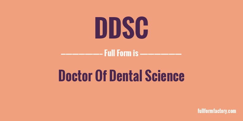 ddsc-full-form