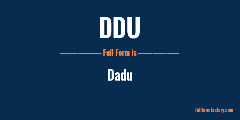 ddu-full-form