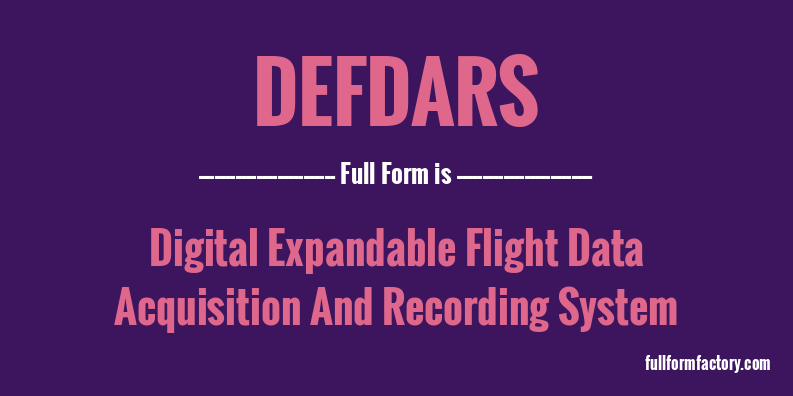 defdars-full-form