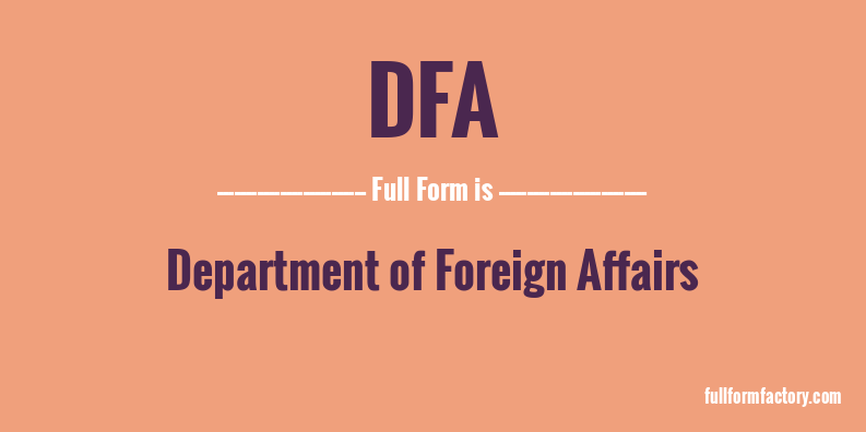 dfa-full-form
