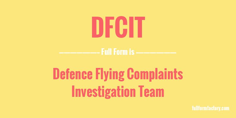 dfcit-full-form