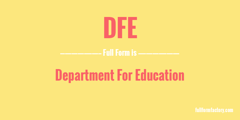dfe-full-form