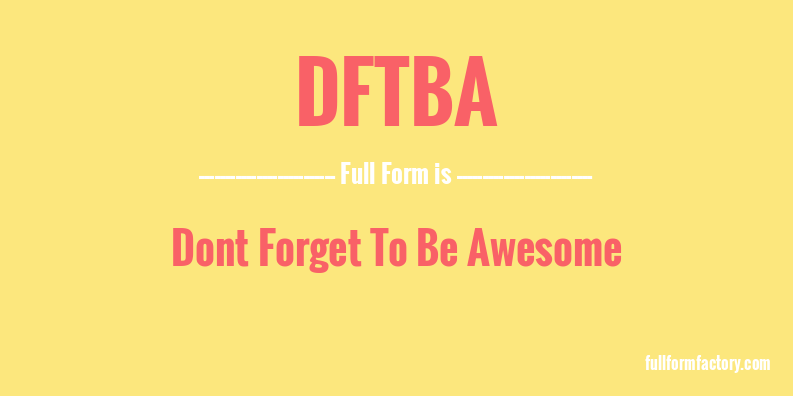 dftba-full-form