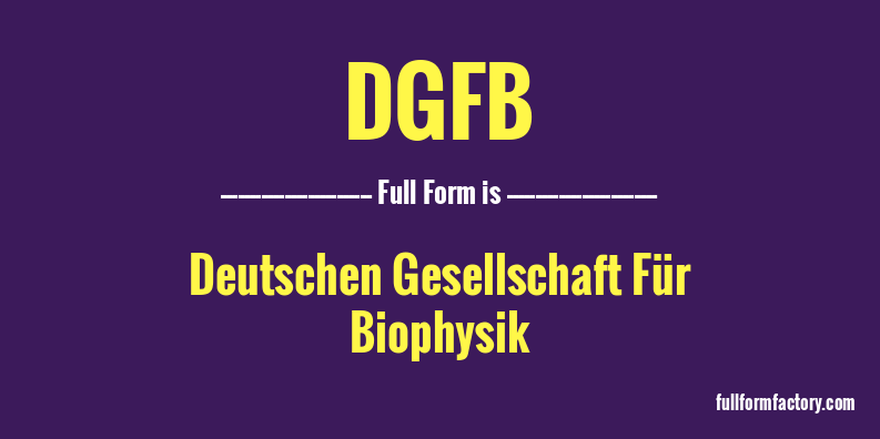 dgfb-full-form