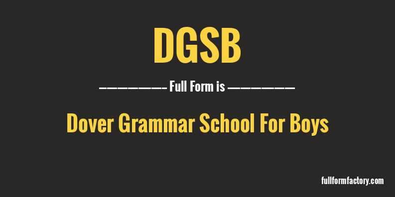 dgsb-full-form