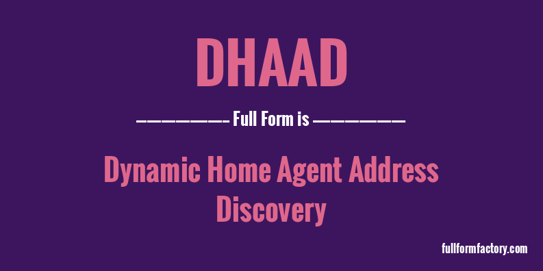 dhaad-full-form