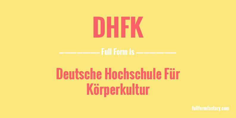 dhfk-full-form