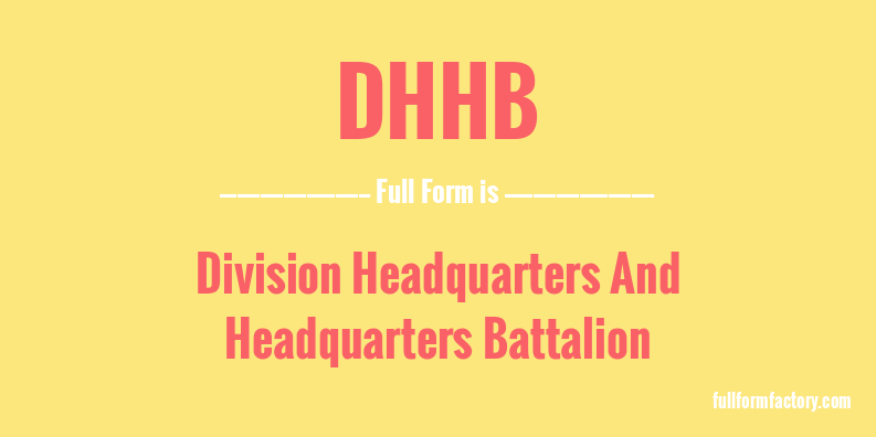 dhhb-full-form