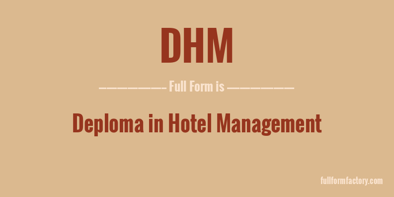 dhm-full-form