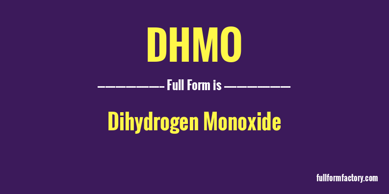 dhmo-full-form