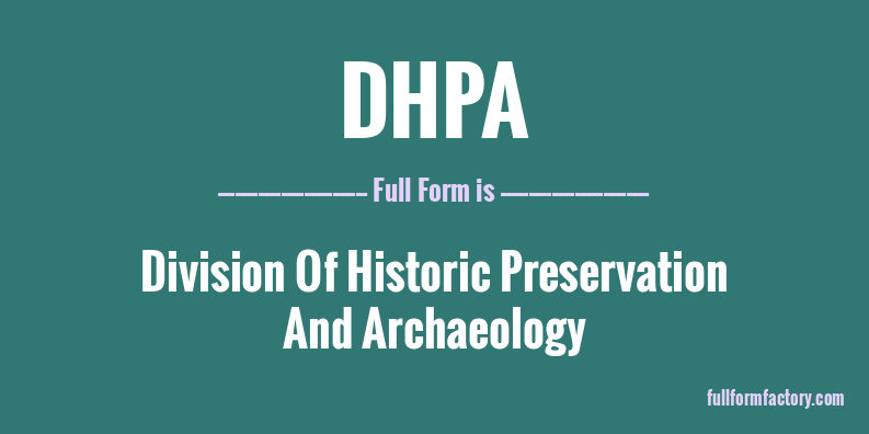 dhpa-full-form