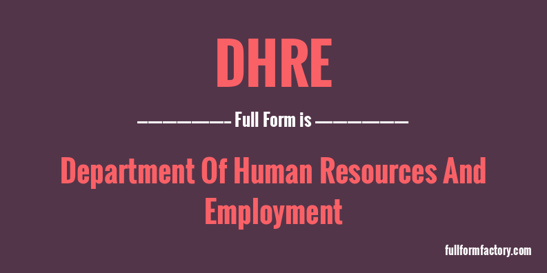 dhre-full-form