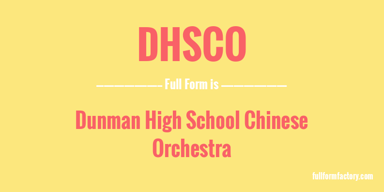 dhsco-full-form