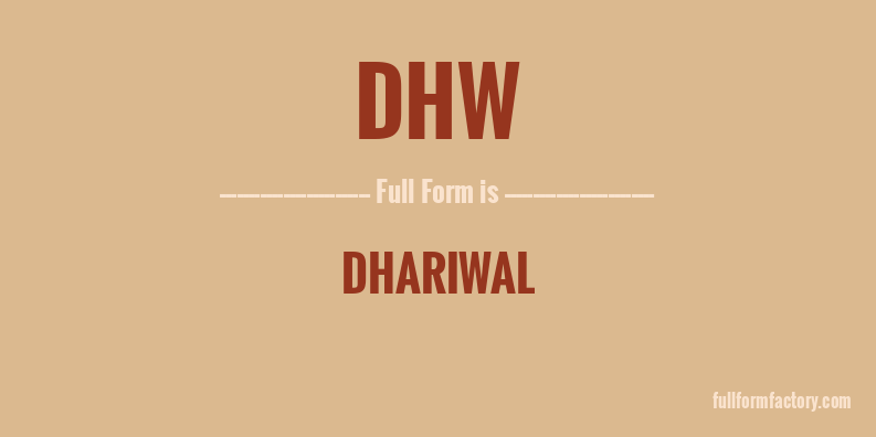 dhw-full-form