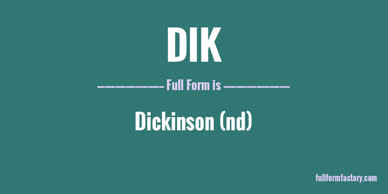 dik-full-form