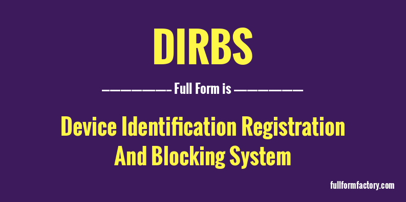 dirbs-full-form