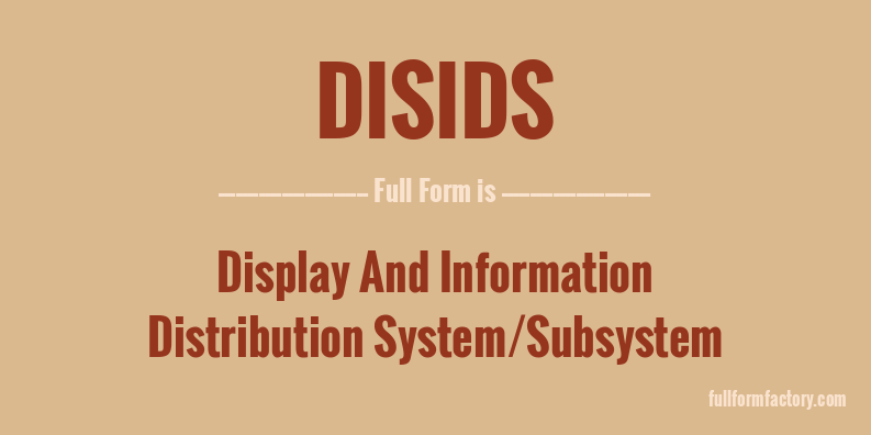 disids-full-form