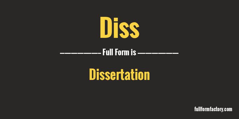 diss-full-form