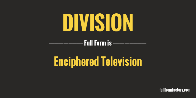 division-full-form