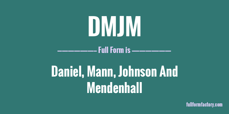 dmjm-full-form