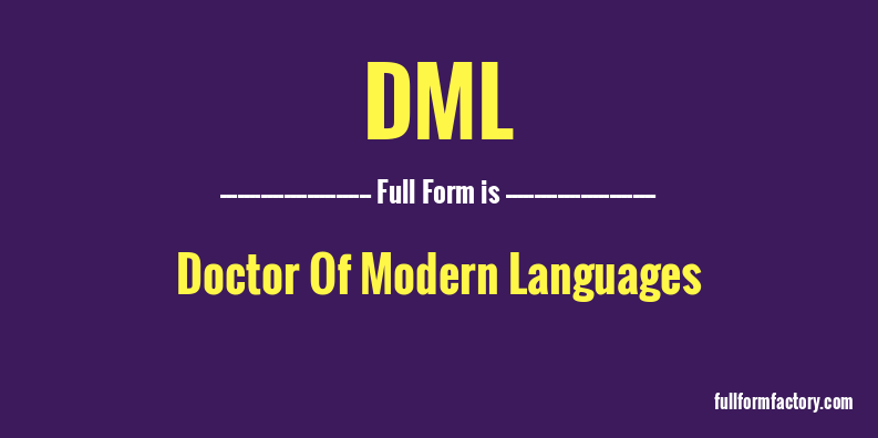 dml-full-form