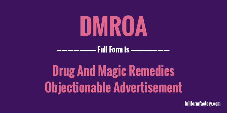 dmroa-full-form