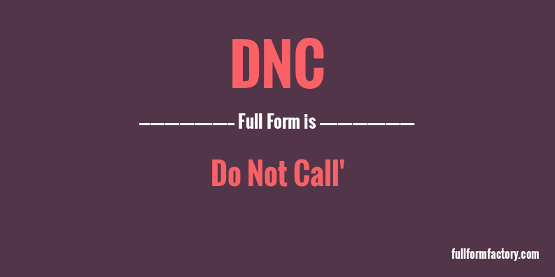 dnc-full-form