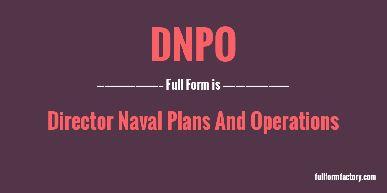 dnpo-full-form